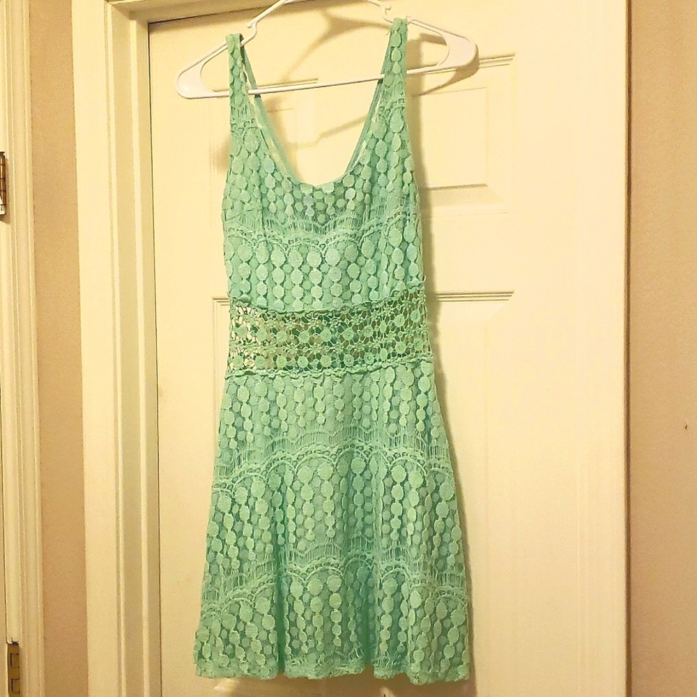 Mint colored mini dress in size 9